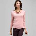 3/4 Sleeve Solid Drape Neck Sweater, , small