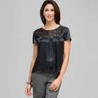 Organza Burnout Blouse, , small