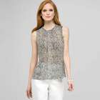 Sleeveless Pleated Top., , small