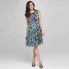 Floral Ruffly Seam Party Dress, , small