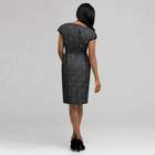 Dart Dress With Velvet Trim, , small